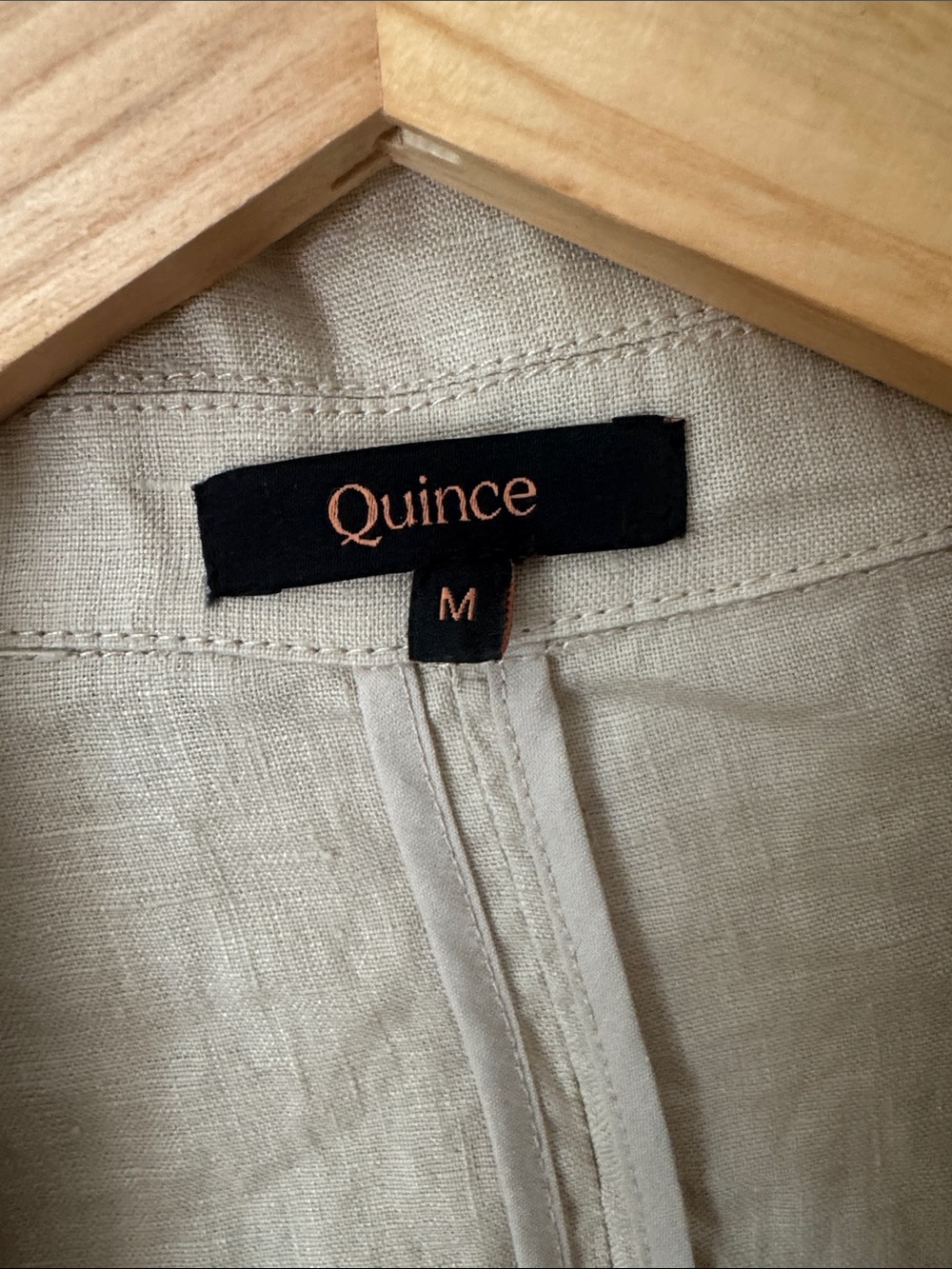 Quince | 100% European Linen One-Button Blazer in Natural Driftwood | Size M - Picture 5 of 9